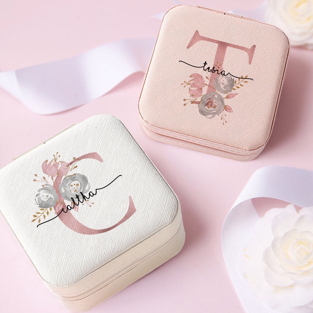 Square Jewelry Box Custom Name Content Valentine's Day Gift Holiday Gift Jewelry Box