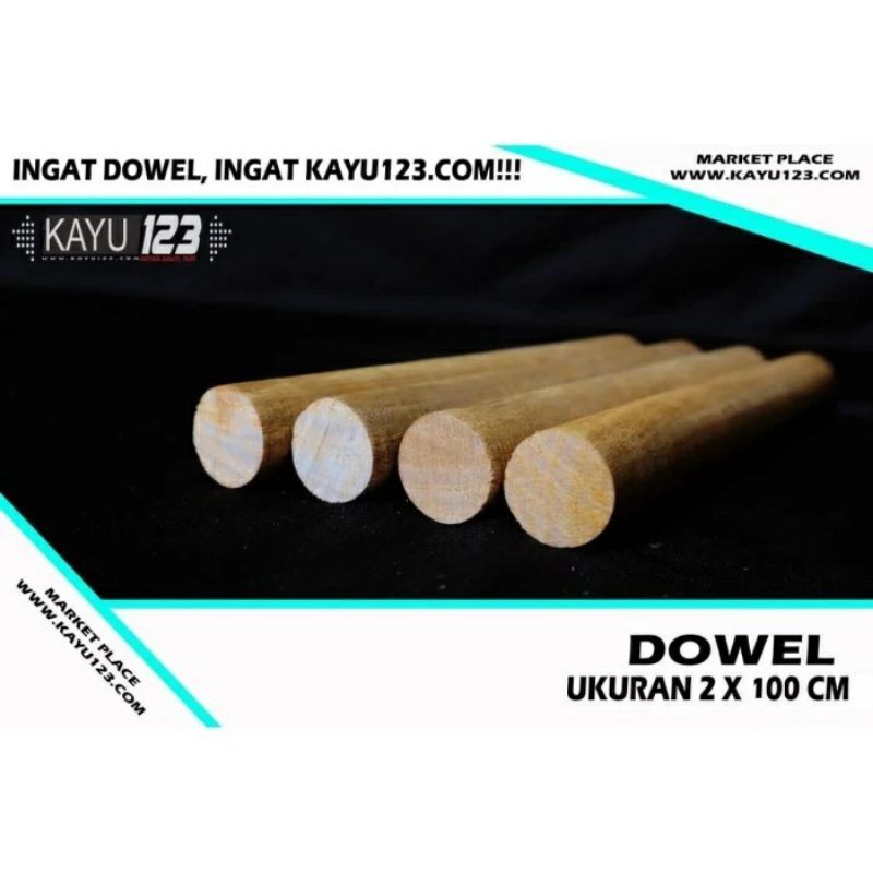 KAYU Wooden DOWEL Round Wooden Stick Broom Handle 2cm X 100cm Length Shopee Malaysia