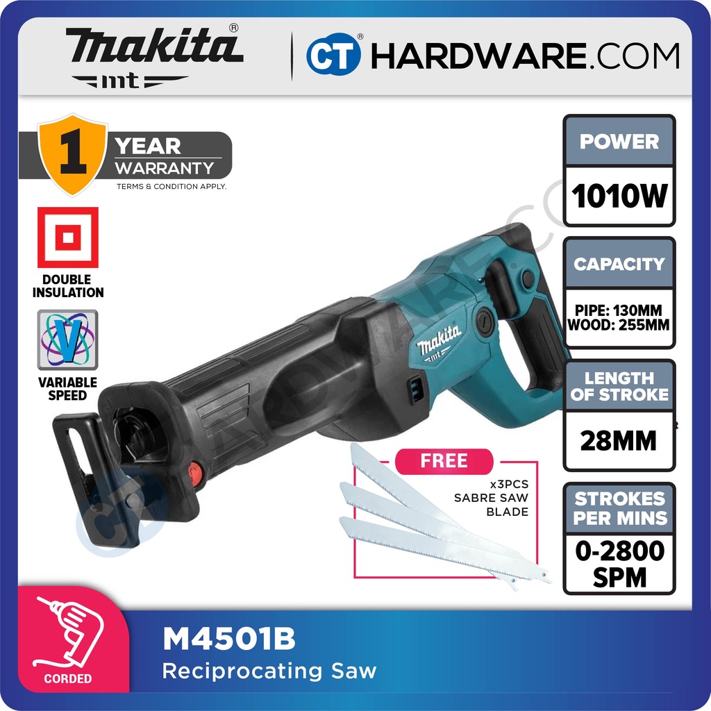 MAKITA MT M4501B RECIPROCATING SAW 1010W 28MM 2800SPM Shopee Malaysia