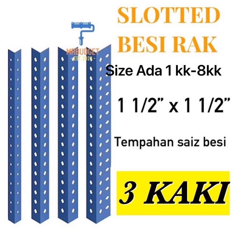 Besi Angle Rak 3 kaki /slotted angle bar 3’ | Shopee Malaysia