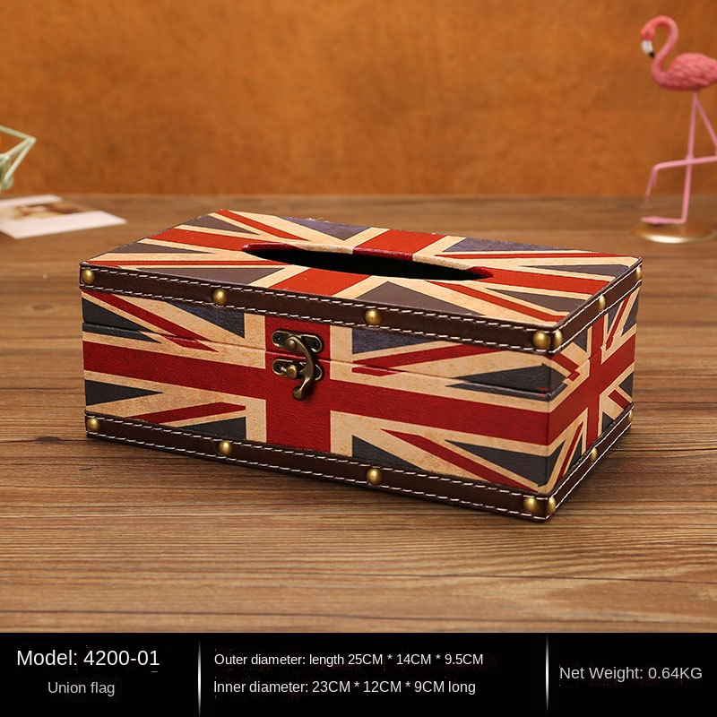 European vintage tissue box household napkin storage box car paper box