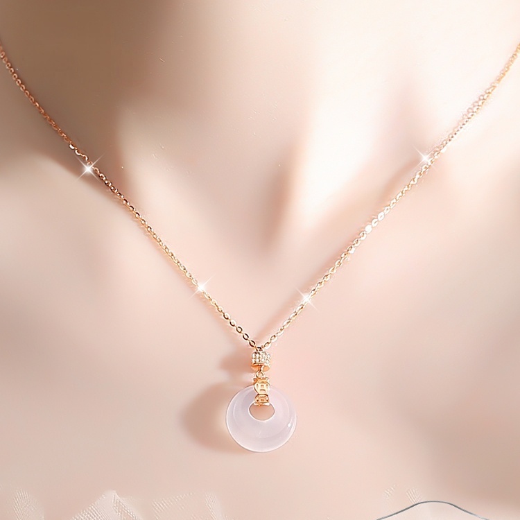 Simple Geometric Cultivation Emerald Popular S925 Sterling Silver Colored Gems Necklace
