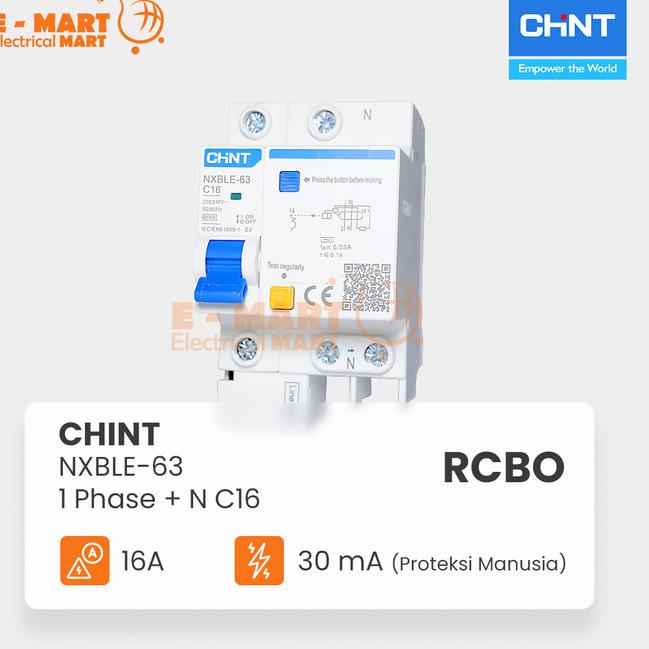 CHINT Rcbo RCBO ELCB NXBLE-32 1Phase 16A 25A 30mA Protection - 16 ...