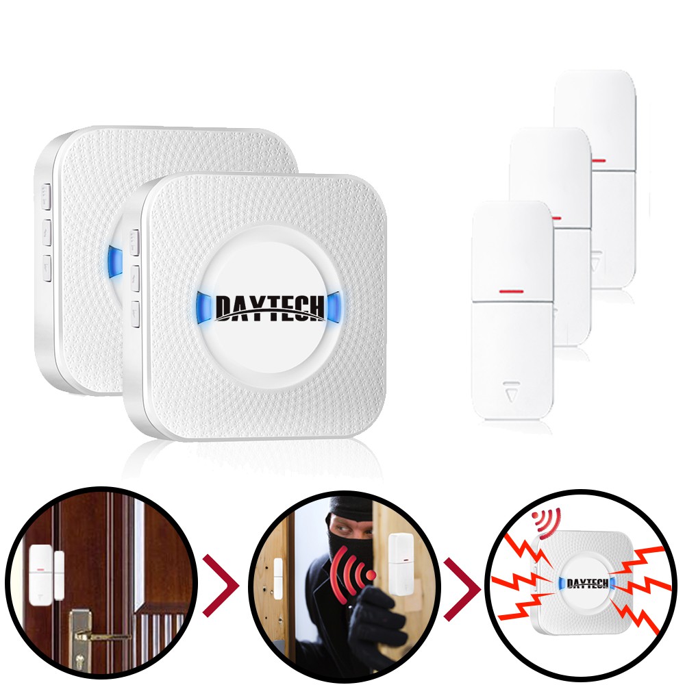 DAYTECH Wireless Door Sensor Open Sensor Chime Entrance Entry Alarm ...