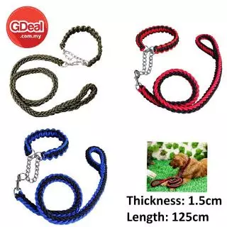 1.8M Pet Iron Leash Chain With Padded Handle Wear-resistant Chew-Proof  Traction Rope For Small Medium Large Dog