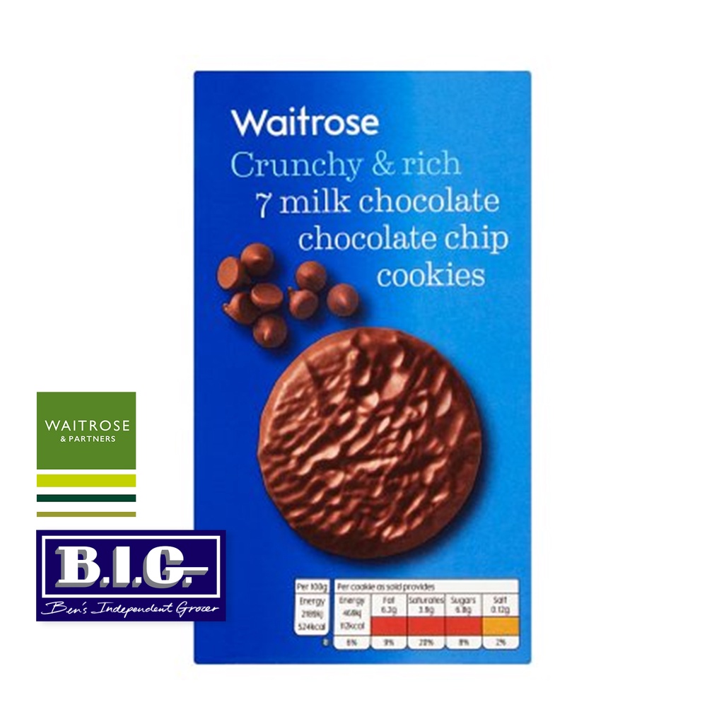 Waitrose Milk Chocolate Chip Cookies 150g (EXP Dec 2022) Shopee Malaysia