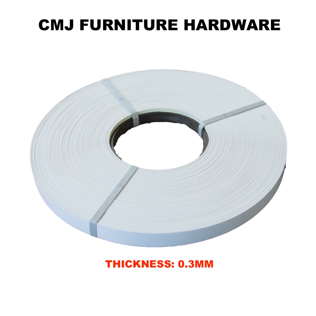 PVC Edging (White) for Wood Edge [Width 22MM & 25MM] | Shopee Malaysia