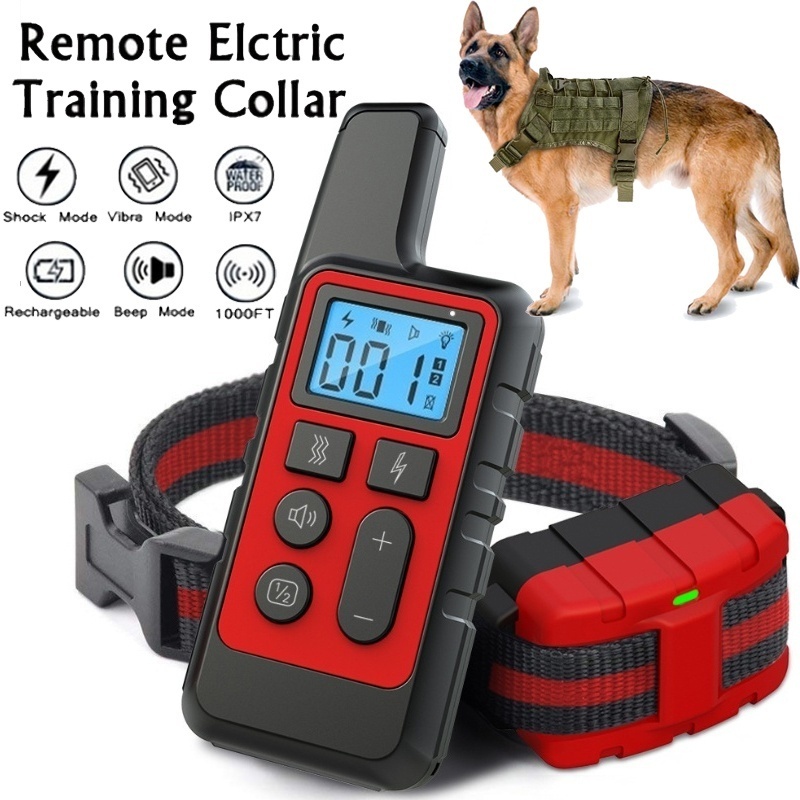 Train Smarter, Not Harder: The 500m Remote Control Dog Training Bark Stopper Waterproof Electric Shock Collar for Effective & Safe Behavior Correction