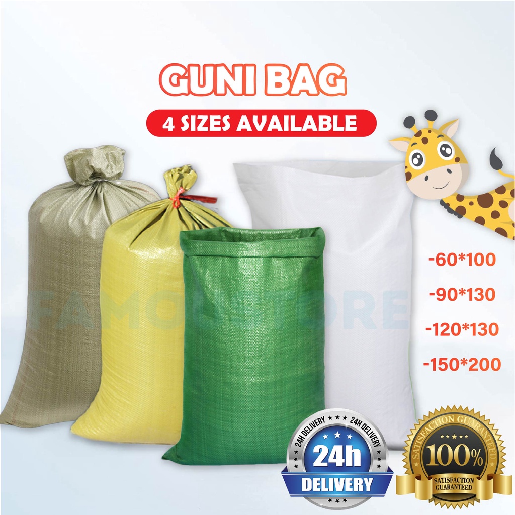 1PC Large PP Woven Guni Bag Sand Courier Storage Plastic Gunny Sack ...
