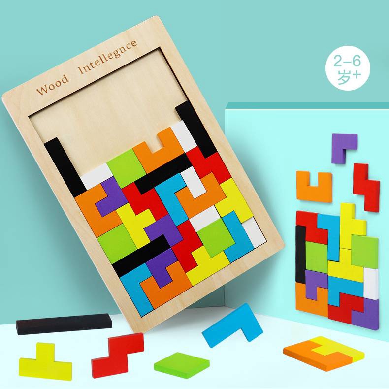 Tetris deals tangram puzzle