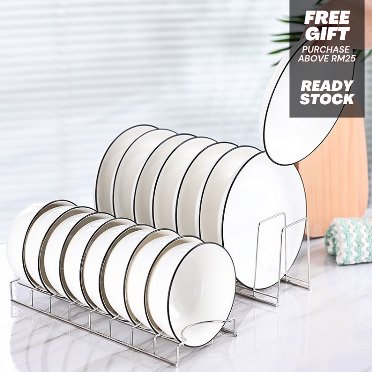 Stainless Steel Dish Drying Rack Drainer Rack Bowl Plate Rack Kitchen ...
