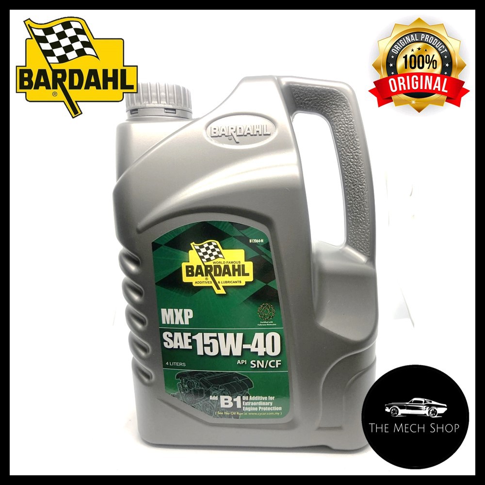Bardahl MXP Premium Quality 15w40 Engine Oil SAE 15W-40 API SN/CF (4 ...