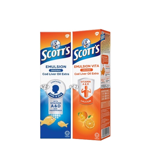 SCOTT'S COD LIVER OIL EXTRA ORIGINAL & ORANGE 200ML | Shopee Malaysia