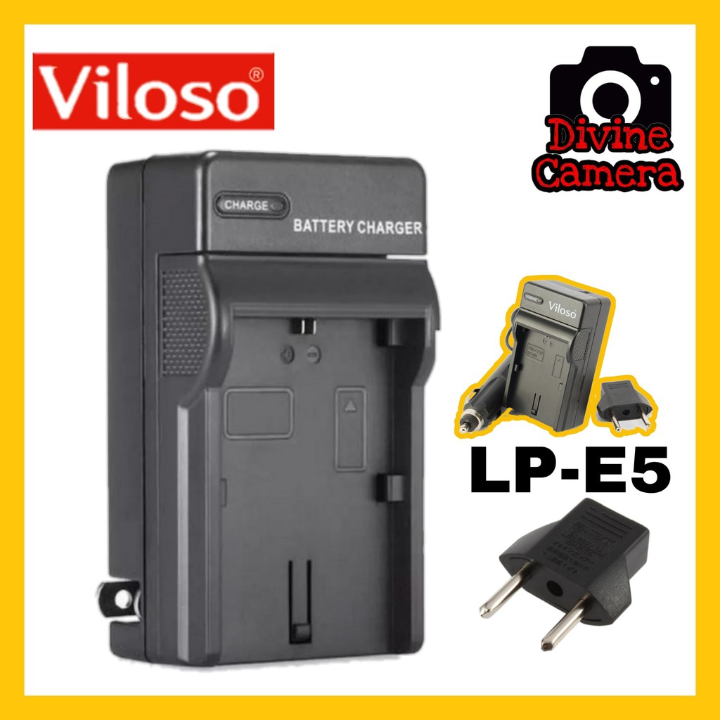 VIloso Compact AC/DC Charger for Canon LP-E5 / LPE5 Battery | Shopee ...