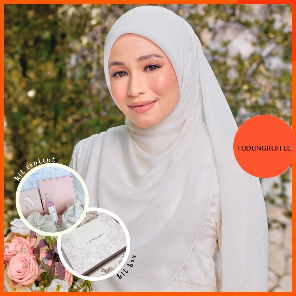 WHITE HIJAB BRIDAL KIT (all-in-one hijab essentials for muslim bride ...