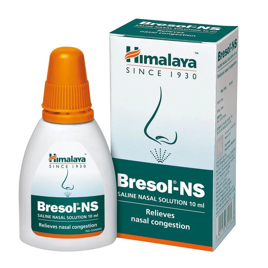 HIMALAYA BresolNS Saline Nasal Solution 10ml (Relieves nasal