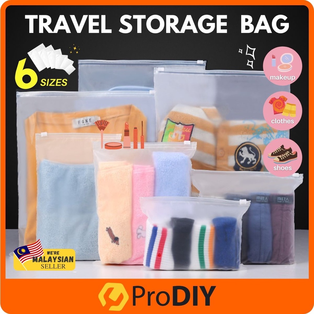 Travel Clothes Bag Seal Storage Waterproof Makeup Zip lock Pouch