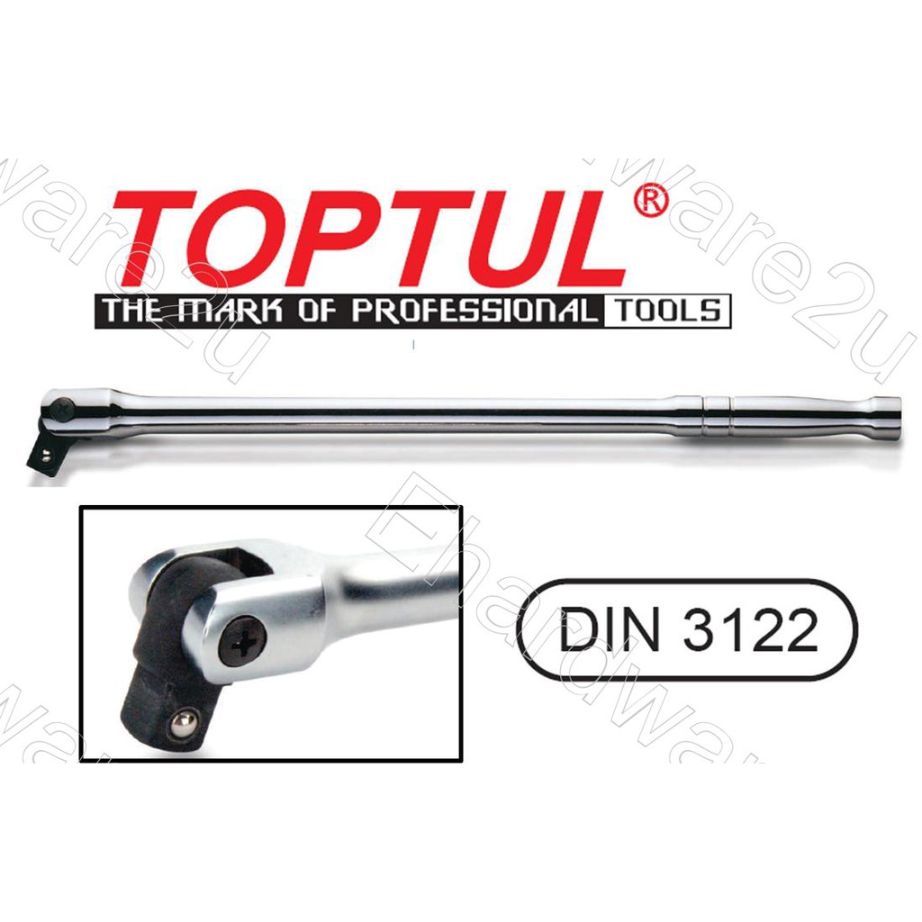 Toptul Swivel Head Breaker Bar 1/2"DR (CFAC) Shopee Malaysia