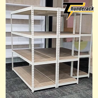 🤍 HEAVY DUTY BOLTLESS RACK🤍 BEIGE WHITE Colour Metal Rack with 4 Levels ...