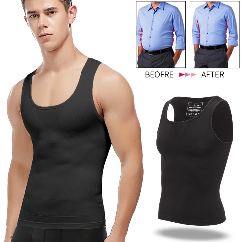 Waist Tummy Shaper Chest Compression Vest Men Gynecomastia Body