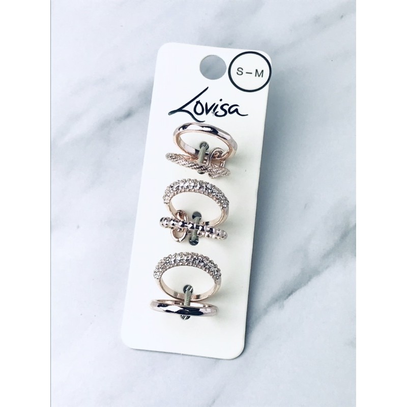 LOVISA Joint Ring 3 Pack