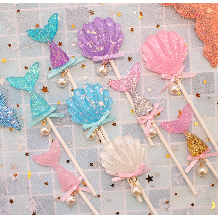 Colorful Shell Baby Shower Cupcake Topper Kid Happy Birthday Cake