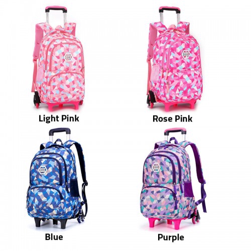 6 Wheels school bag children Kids Primary School Backpack Removable ...