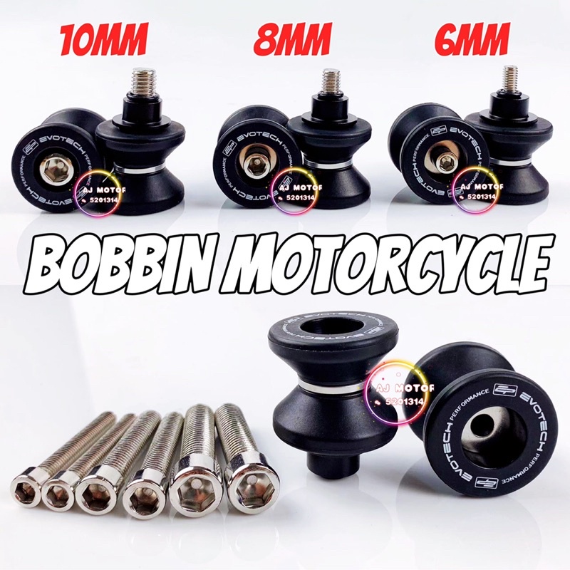 1SET BOBBIN MOTORCYCLE 6MM 8MM 10MM KAWASAKI YAMAHA HONDA PADDOCK STAND