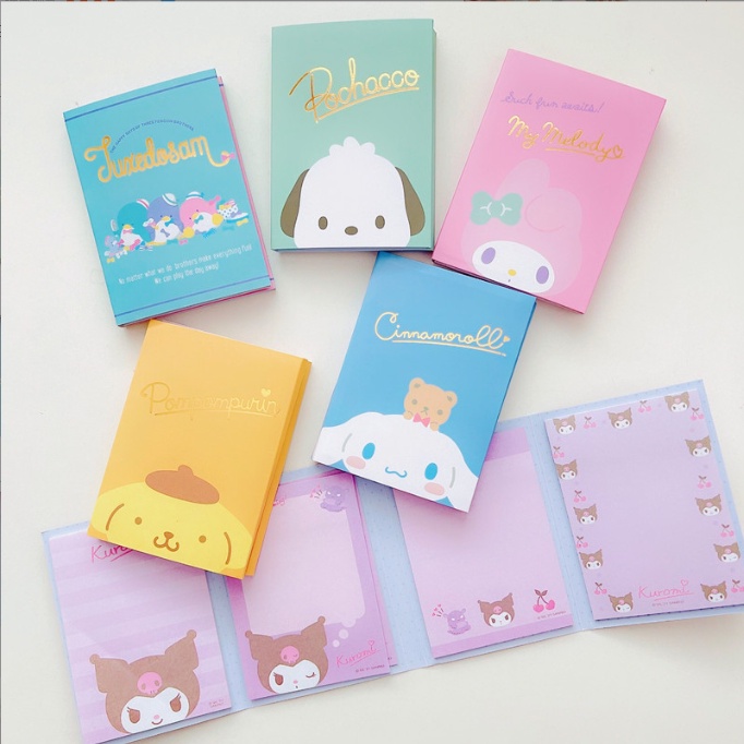 Cute Sanrio Portable Sticky Note Sticker Cinnamoroll Hello Kitty Sticky 