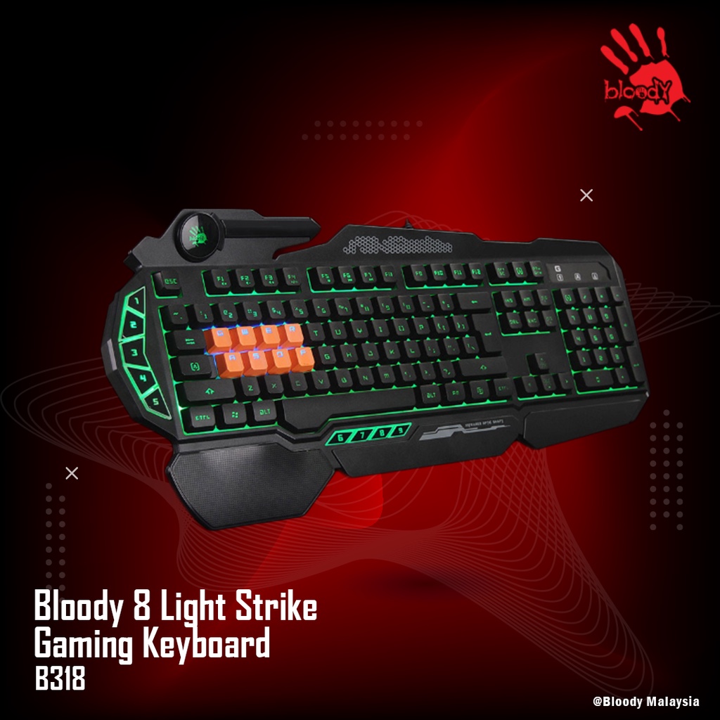 Bloody Light Strike 8-Infrared Switch Gaming Keyboard B318 | Shopee ...