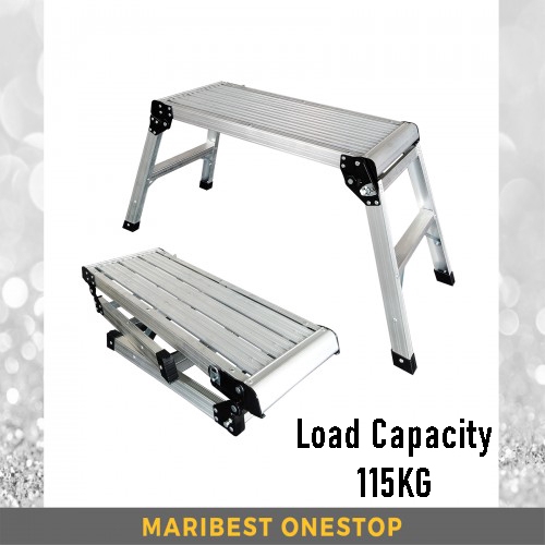 770MM Aluminium Foldable Bench Step Ladder With Walking Platform ...