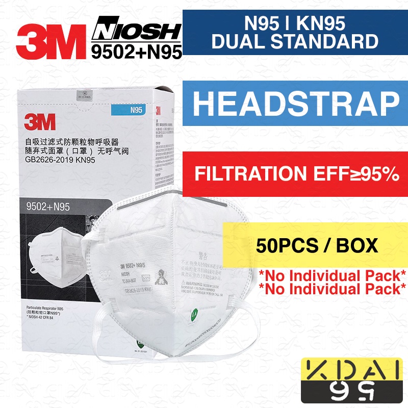 50PCS 3M 9502 N95 Respirator mask NIOSH PM2.5 KN95 MEDICAL MASK ...