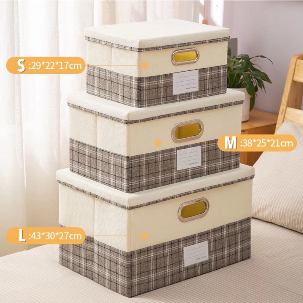 Cotton Linen Storage Box Home Organizer Wardrobe Organizer Clothes Toys ...