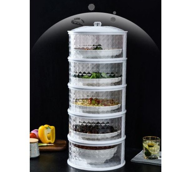 [READY STOCK] 5 TIER MODERN Food cover Transparent Stackable Food ...
