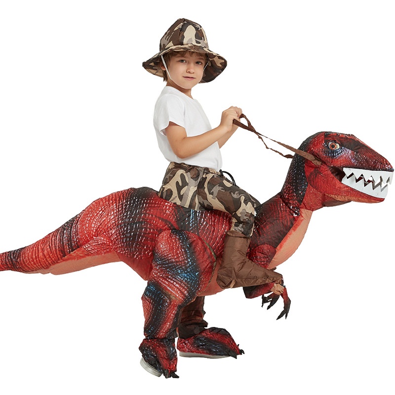 Tyrannosaurus Rex Dinosaur Inflatable Clothes Cartoon Halloween Fancy ...