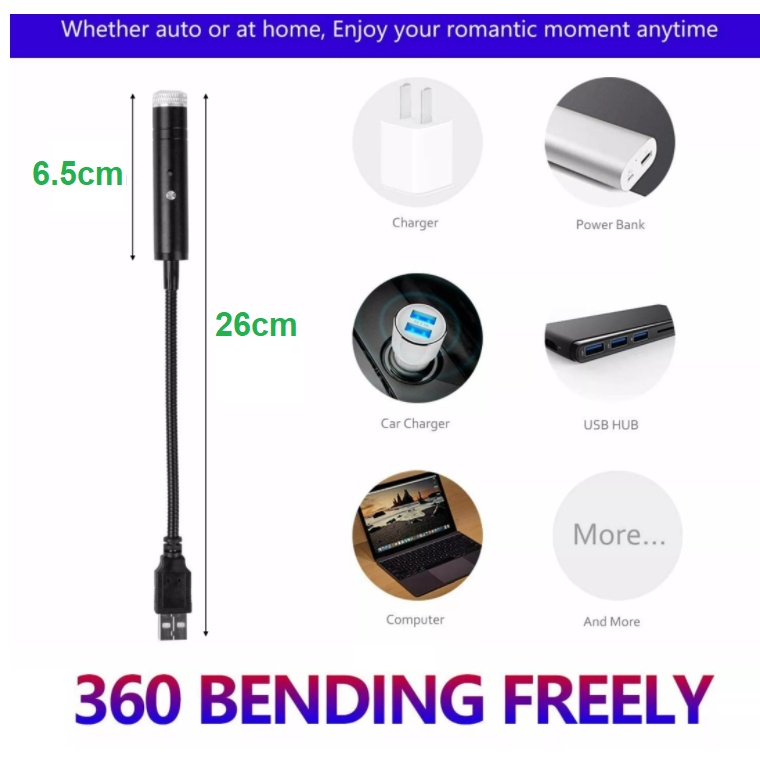 (Malaysia Ready stock) USB LED star light projector with voice and ...