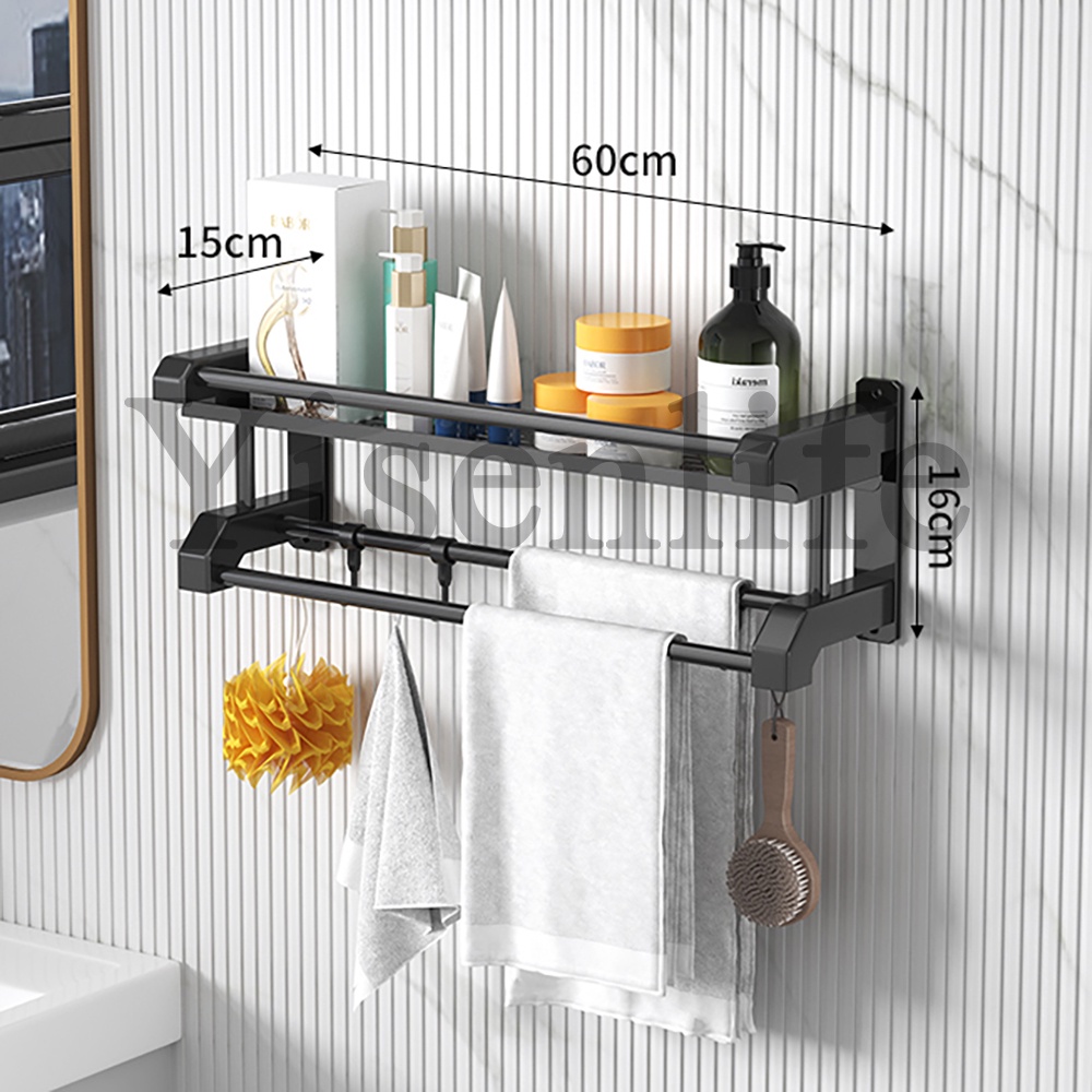 1 2 3 Tier Bathroom Shelf Rack Stainless Steel Shampoo Rack Bathroom ...