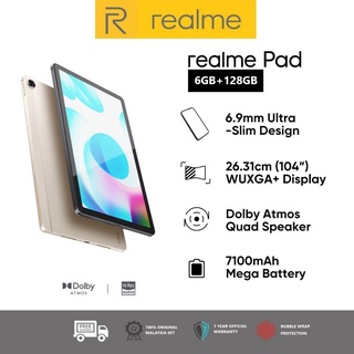 Realme Pad [6GB+128GB], Realme Pad X [6GB+128GB] LTE 4G / 5G Tablet -  Original 1 Year Warranty by REALME MALAYSIA