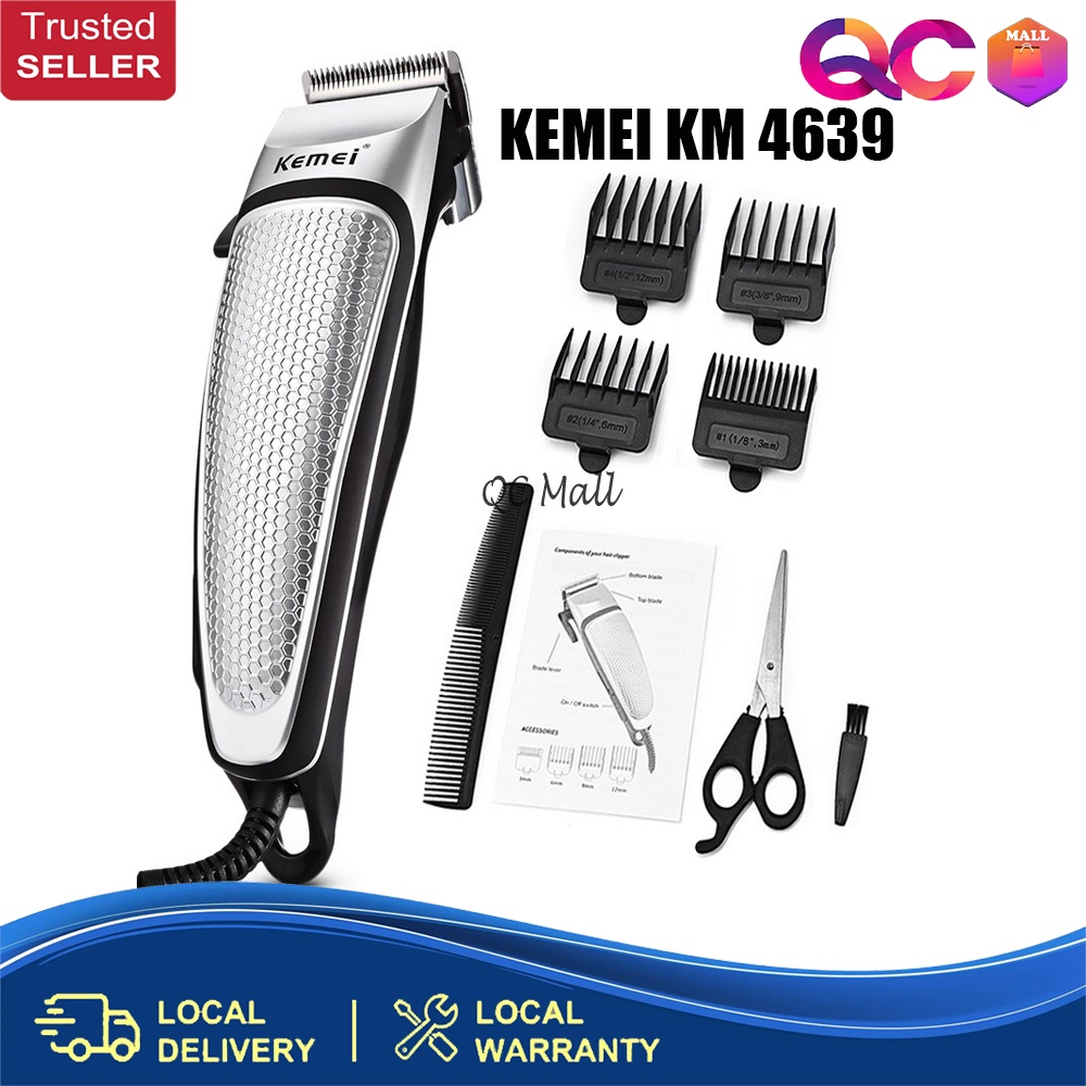 Kemei KM4639 Electric Hair Shaver 9In1 Pluggable Professional Hair