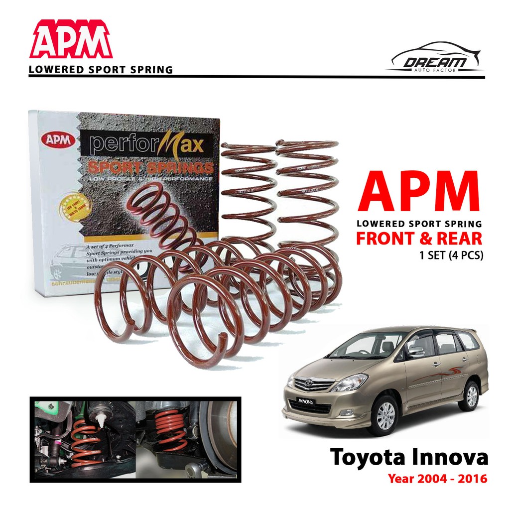 Toyota Innova APM Lowered Sport Spring | Shopee Malaysia