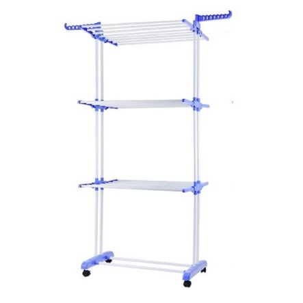 KAUKAU 3 Tier Foldable Clothes / Towel Drying Racks Clotheslines ...