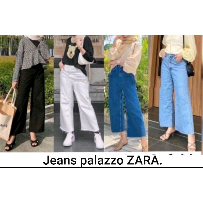 JEANS PALAZO (ZARA) FEMALE BARU..(cutting standard Malaysia). (size26