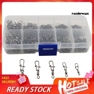 50PCS Fishing Snap Strong Stainless Steel Duo Lock Snap Swivel