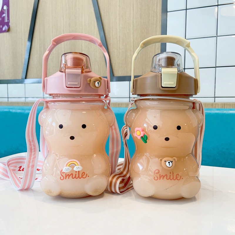 [Free Sticker] 1100ml Cute Little Bear Water Bottle KIDS Portable Botol ...