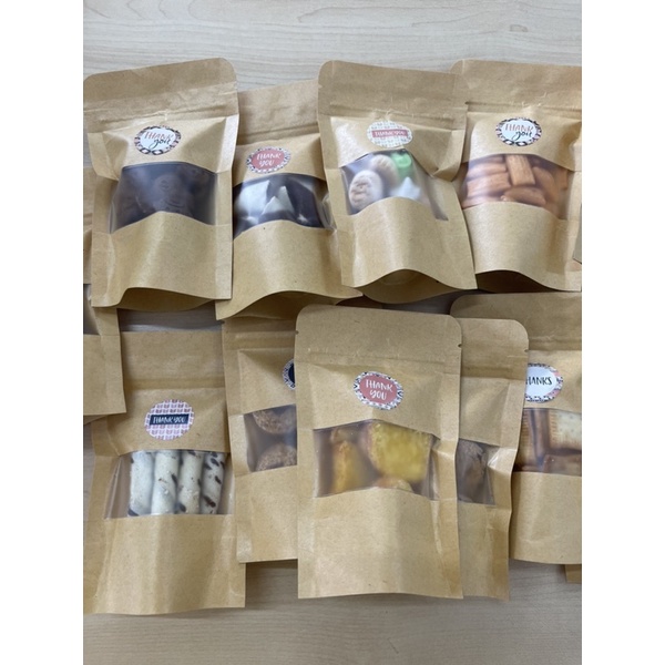 Doorgift Biskut Brown paper craft Packaging | Goodies biskut | Biskut ...
