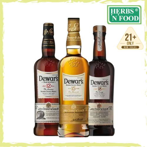 DEWARS DOUBLE AGED WHISKY 12 YEARS / 15 YEARS / 18 YEARS OLD THE VINTAGE BLENDED 700ML Shopee