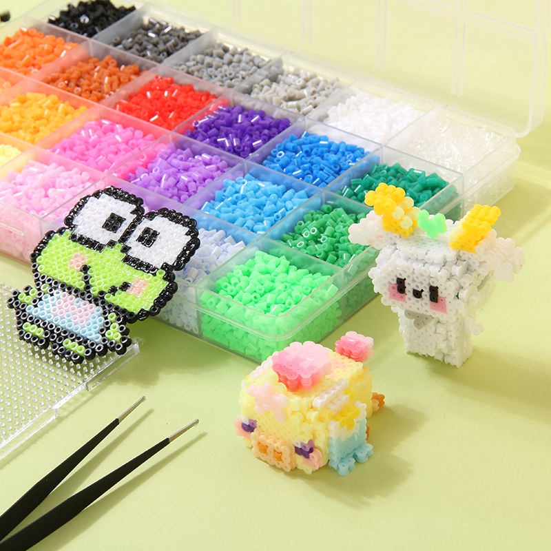 thumbnail image 2 of 28,000 Mini Fuse Beads Kit 2.6mm, 48 Colors 7 Pegboards 15 Ironing... 2 of 13