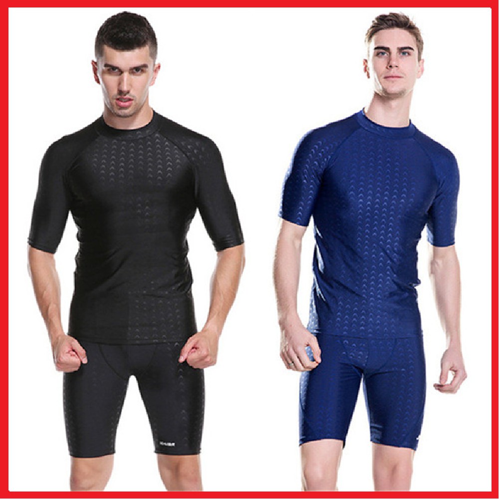 Men s Swimwear Sprinkler proof Quick drying Two piece Swimwear