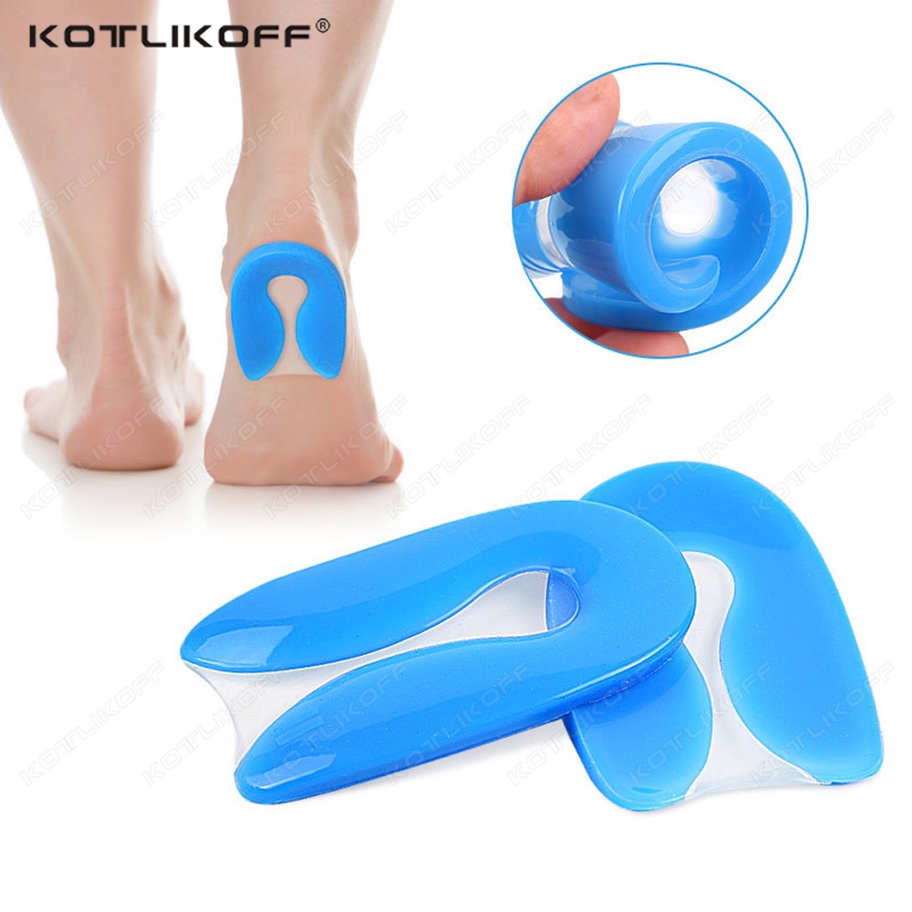 Silicone Gel Heel Pad Foot Pain Relief UShape Heel Cushion Inserts For