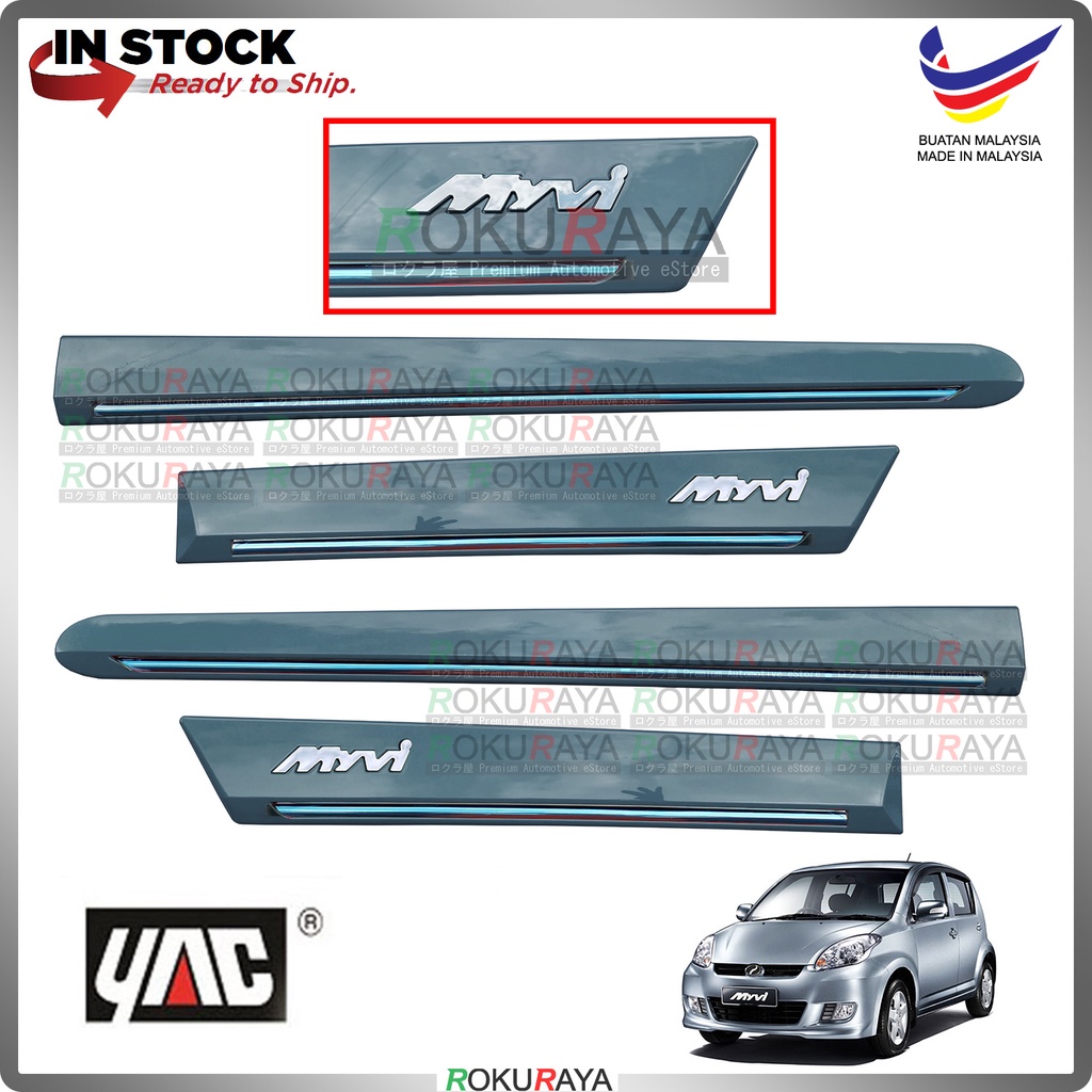 [UNPAINTED BLACK] Perodua Myvi Old (1st Gen) 2005-2011 Original Side ...